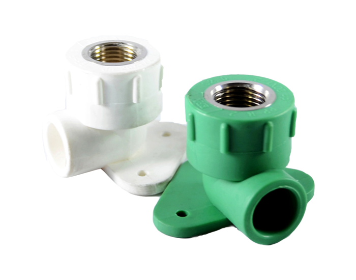 PPR Pipe PPR Hot and Cold Fittings Female Elbow with Wall Plate