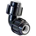 Compression Fittings for HDPE Pressure Piping Application 90 Deg Elbow