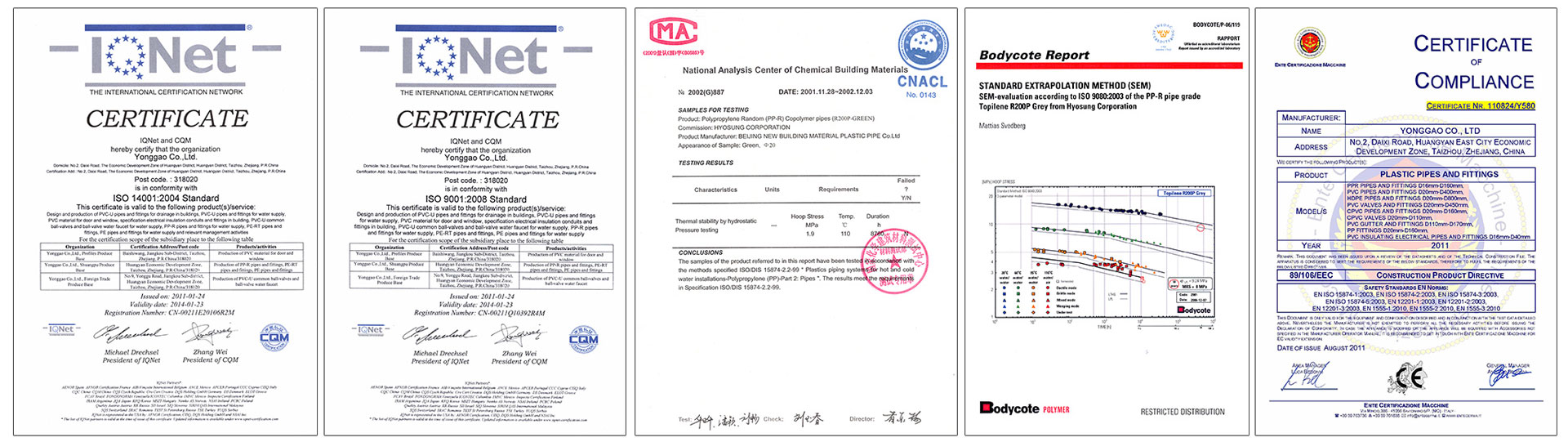 PPR Pipe Philippines Certificate of High Standard