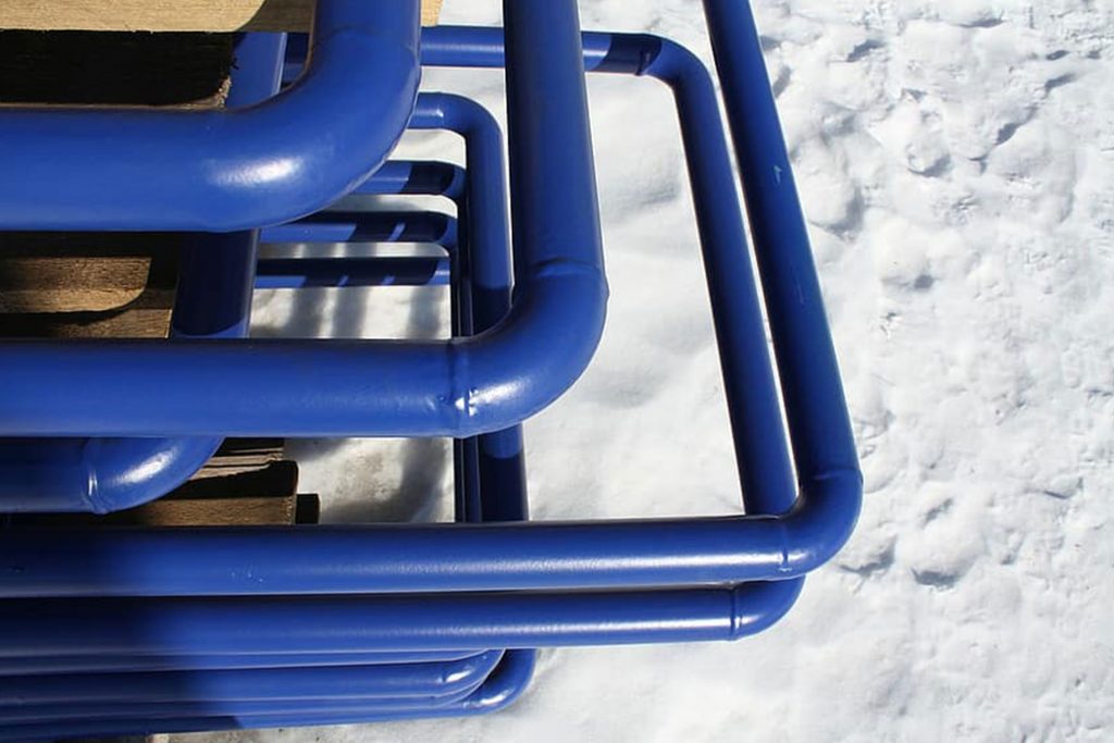 pvc blue pipes